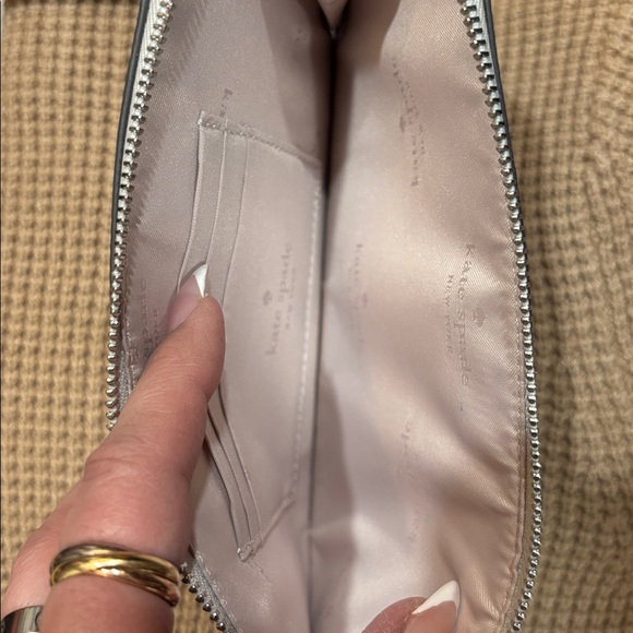 kate spade Silver Glitter L-Zip Wristlet - Picture 6 of 10